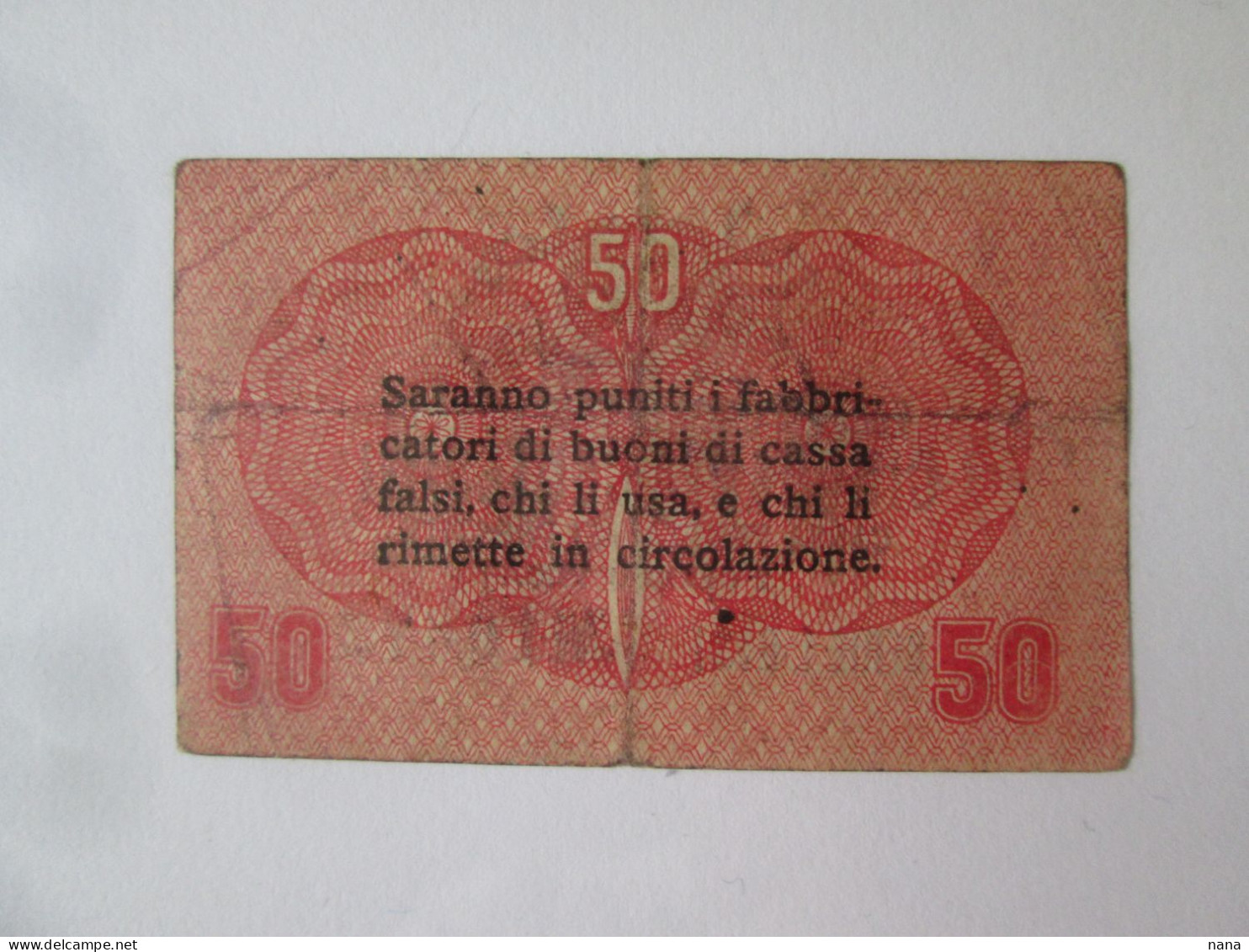 Italy 50 Centesimi 1918 CVP Austrian Occupation Of Venezia Banknote See Pictures - Besetzung Venezia