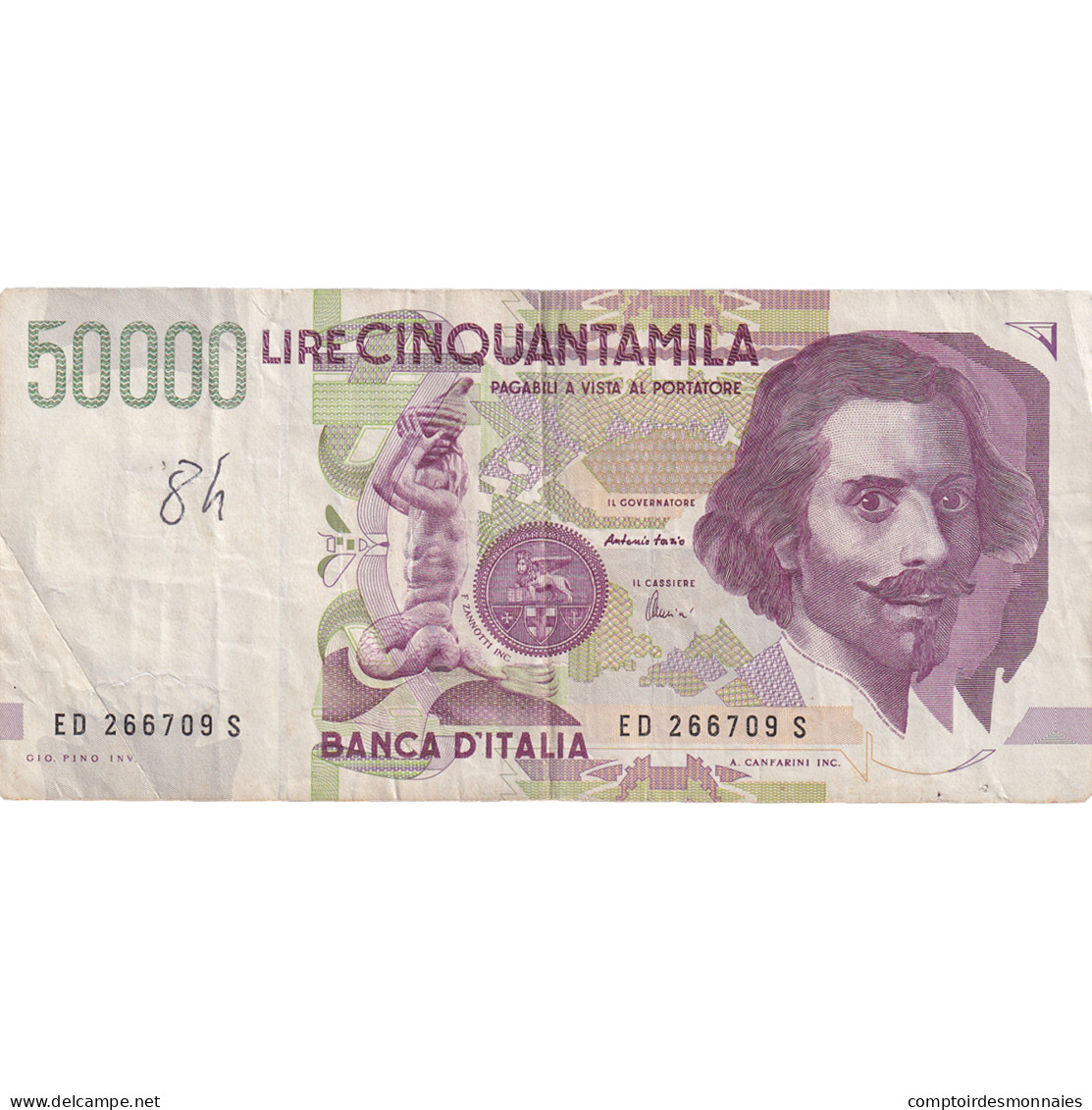 Billet, Italie, 50,000 Lire, 1992, KM:116c, TTB - 50000 Lire