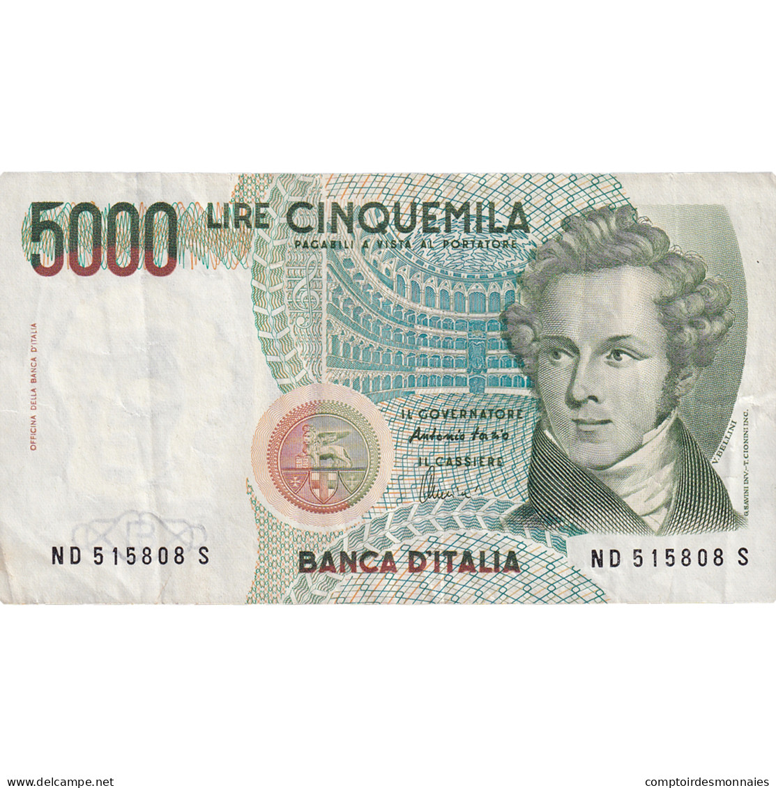 Billet, Italie, 5000 Lire, 1985, 1985-01-04, KM:111c, TTB+ - 5000 Lire