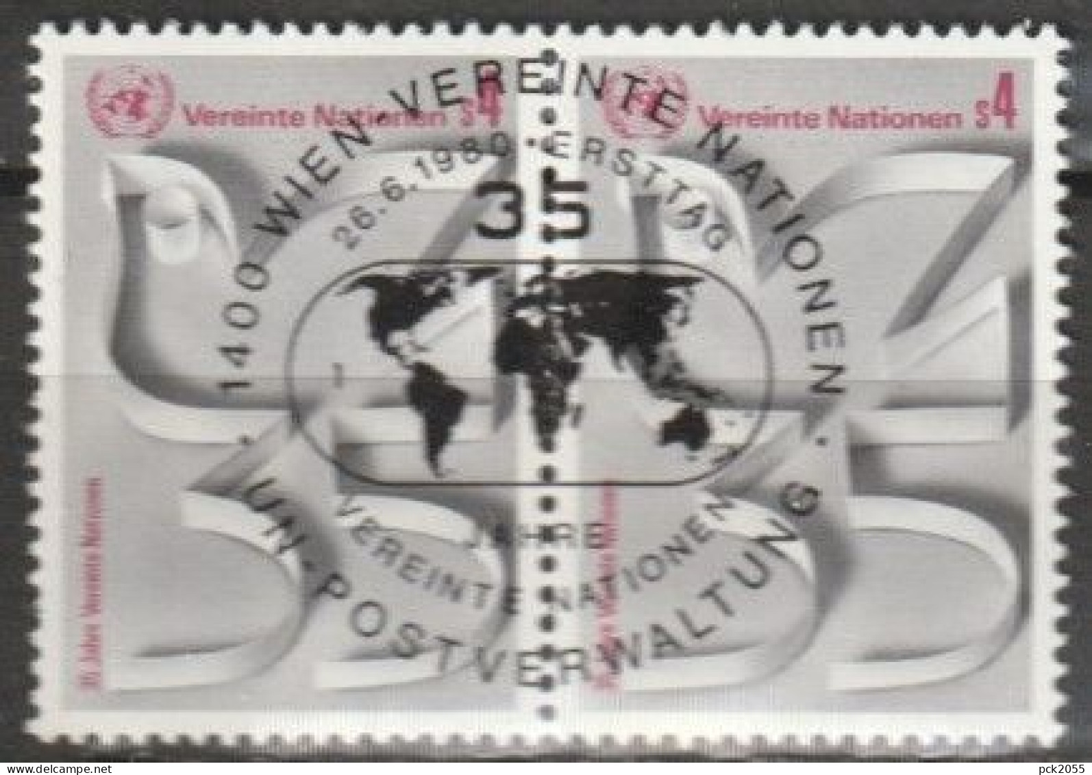 UNO Wien 1980 Mi-Nr.12 Paar O Gestempelt ( 1172) Günstige Versandkosten - Oblitérés