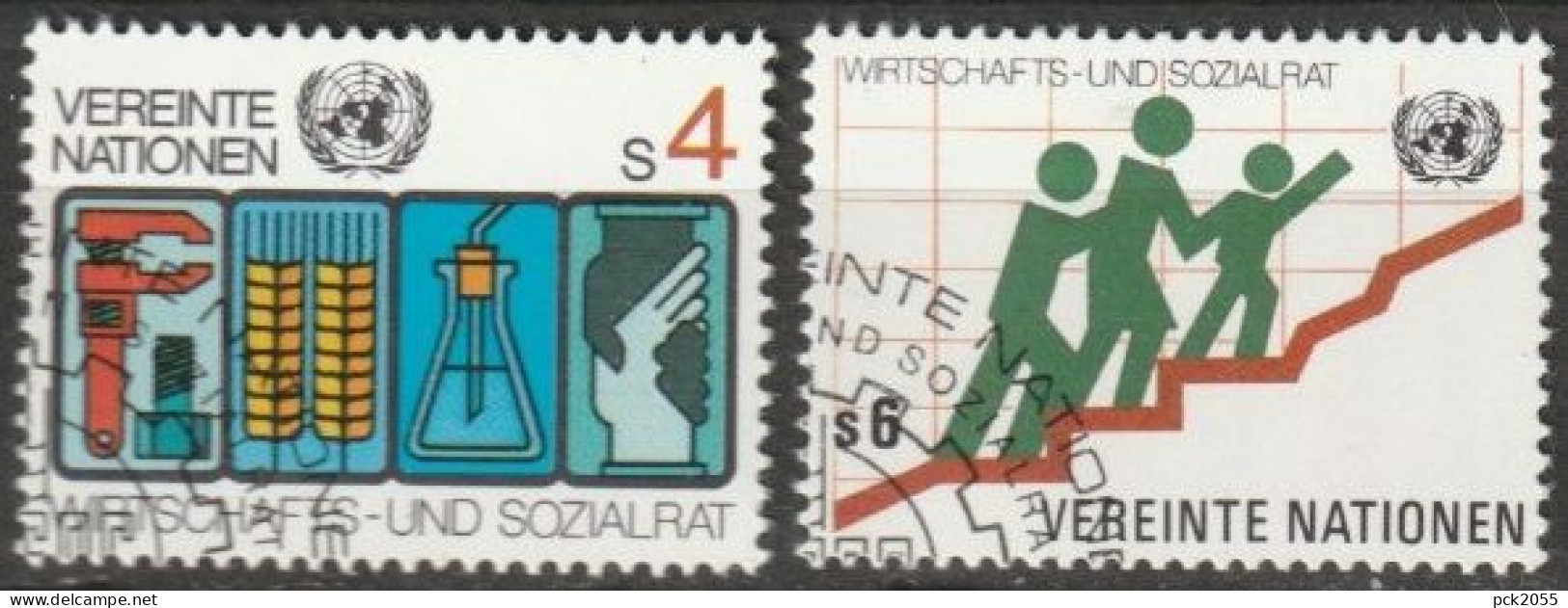 UNO Wien 1980 MiNr.14 - 15 O Gest. ECOSOC ( 1387 )  Günstige Versandkosten - Usados