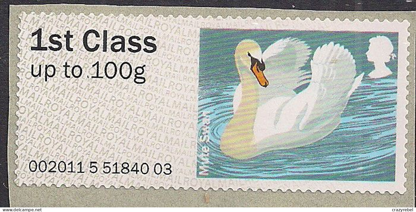 GB 2011 - 14 QE2 1st Mute Swan Post & Go Umm SG FS 16 ( K214 ) - Post & Go Stamps