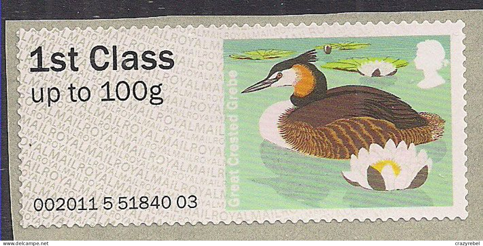 GB 2011 - 14 QE2 1st Great Crested Grebe Post & Go Umm SG FS 16 ( K343 ) - Post & Go Stamps