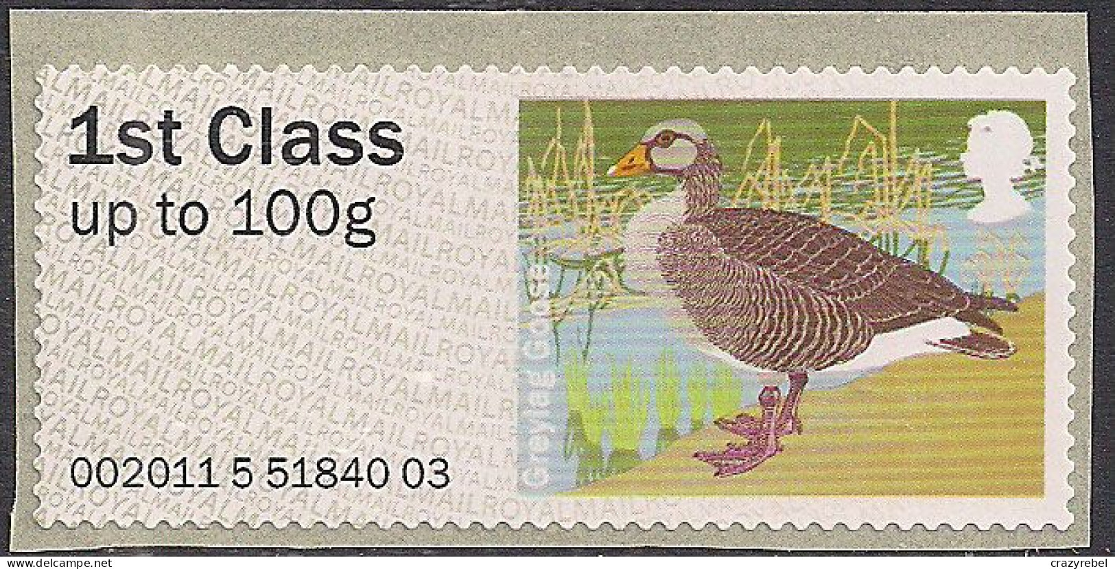 GB 2011 - 14 QE2 1st Greylag Goose Post & Go Umm SG FS 16 ( J1262 ) - Post & Go (automatenmarken)