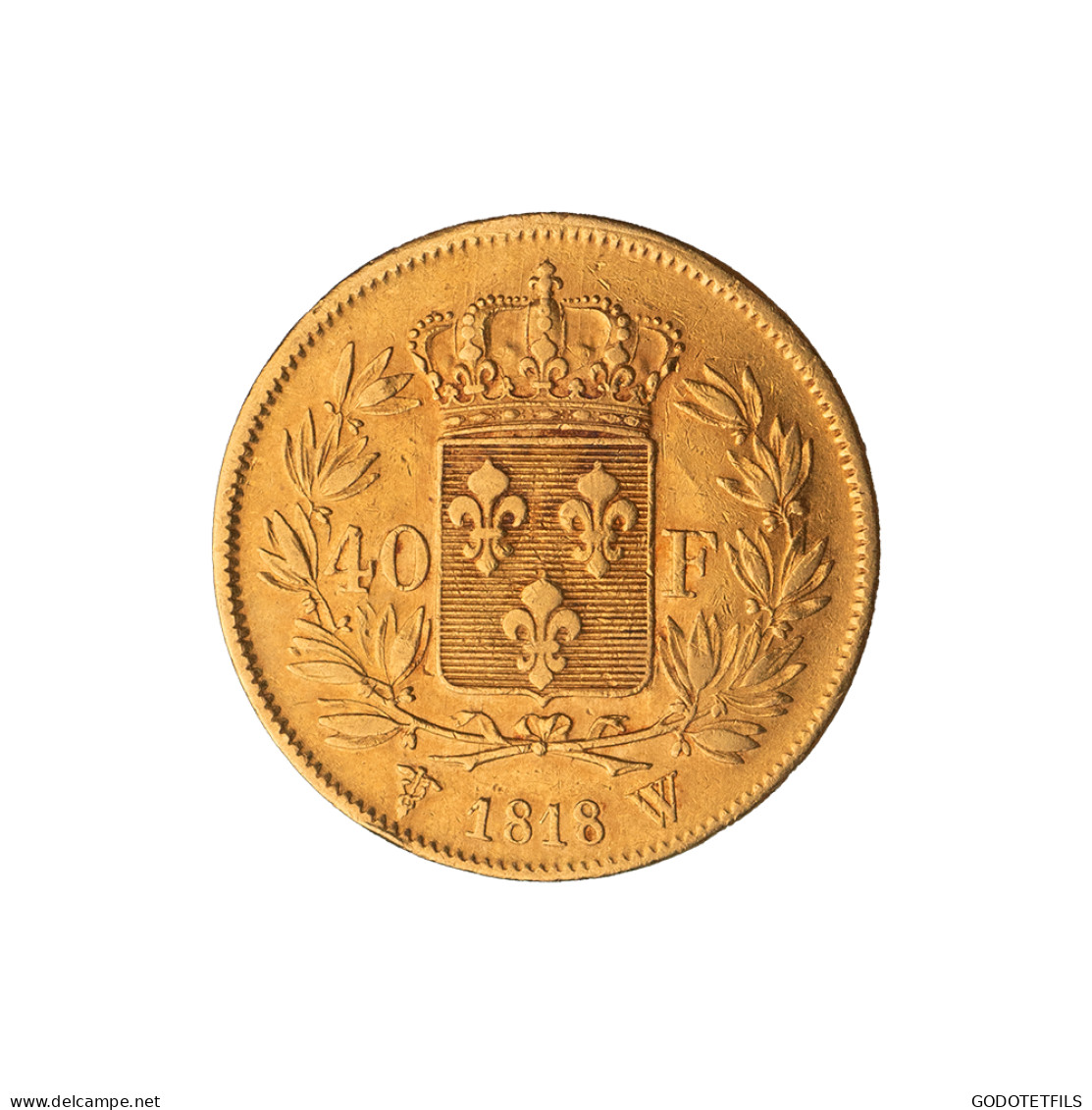 Louis XVIII-40 Francs 1818 Lille - 40 Francs (gold)