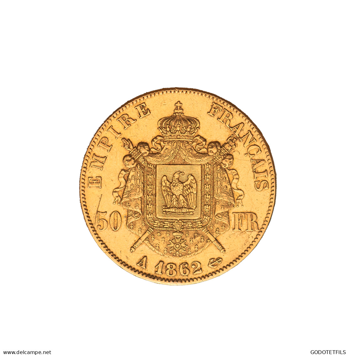 Second-Empire- 50 Francs Napoléon III Tête Laurée 1862 Paris - 50 Francs (gold)