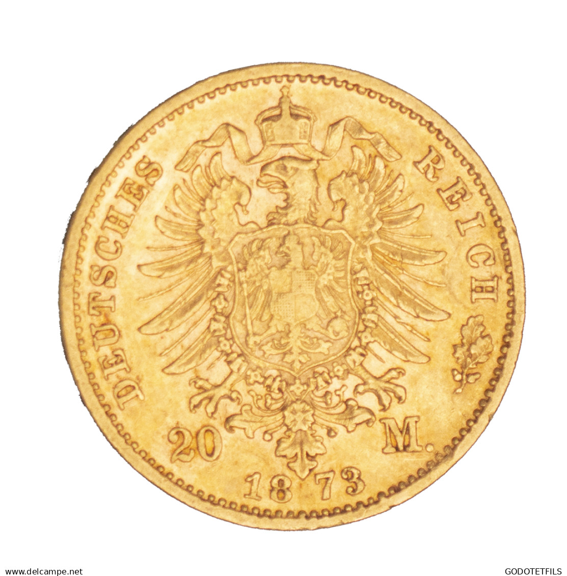 Royaume De Saxe-20 Marks Jean Ier 1873 Dresde - 5, 10 & 20 Mark Gold