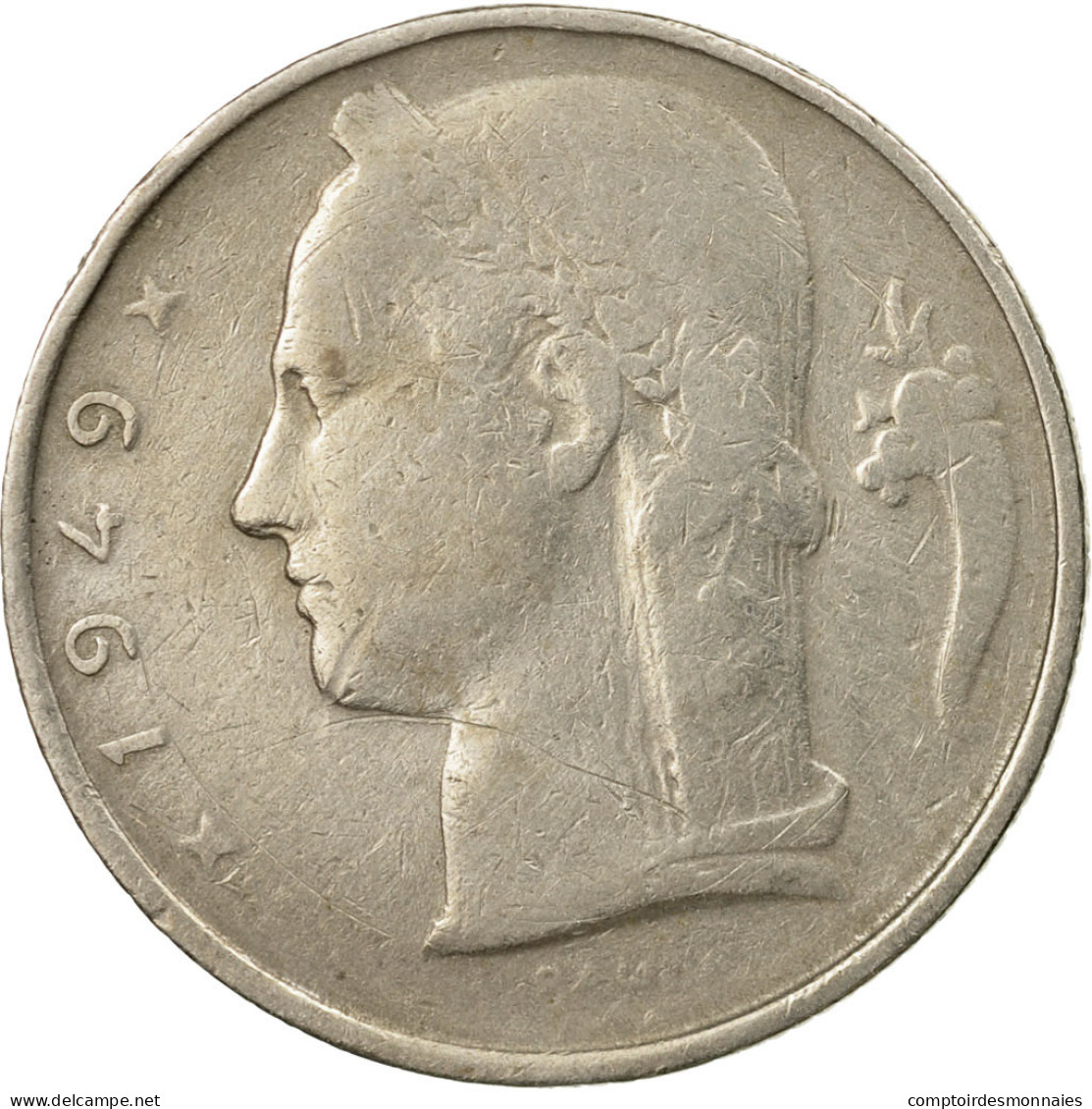 Monnaie, Belgique, 5 Francs, 5 Frank, 1949, TB+, Copper-nickel, KM:135.1 - 5 Franc