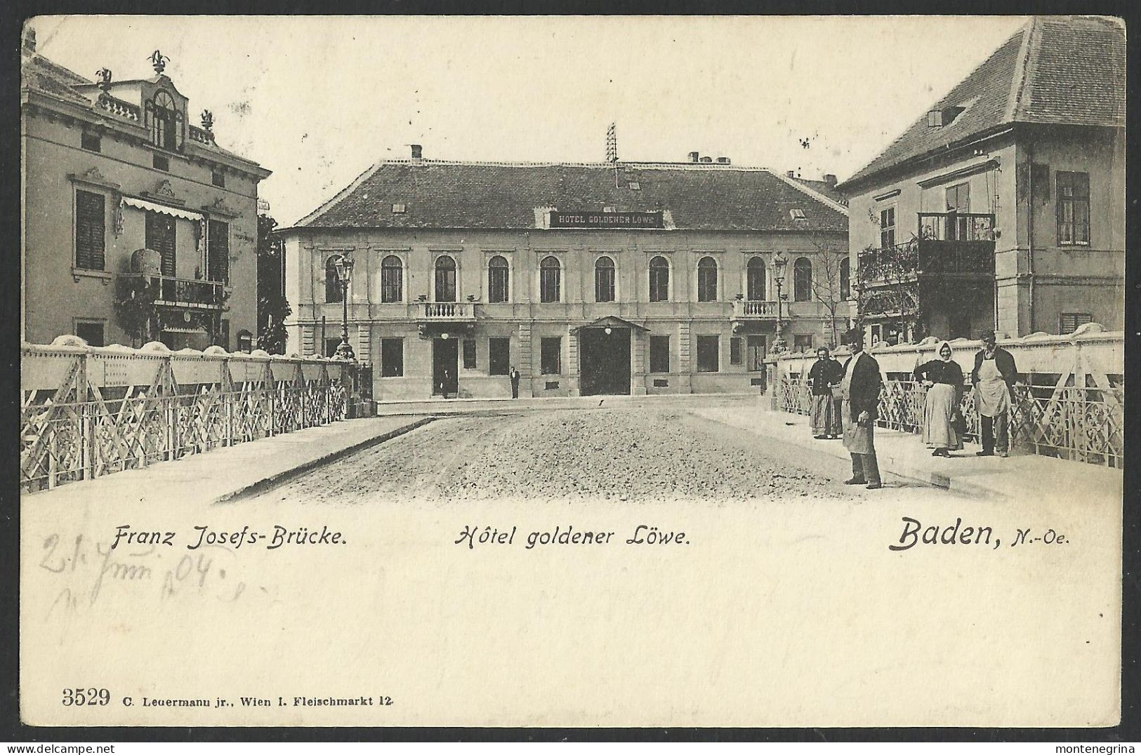 BADEN, Hotel Goldener Lowe - 1904 Old Postcard (see Sales Conditions)09401 - Baden Bei Wien