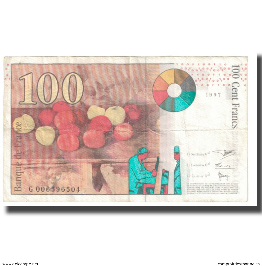 France, 100 Francs, Cézanne, 1997, BRUNEEL, BONARDIN, VIGIER, 1997, TTB - 100 F 1997-1998 ''Cézanne''