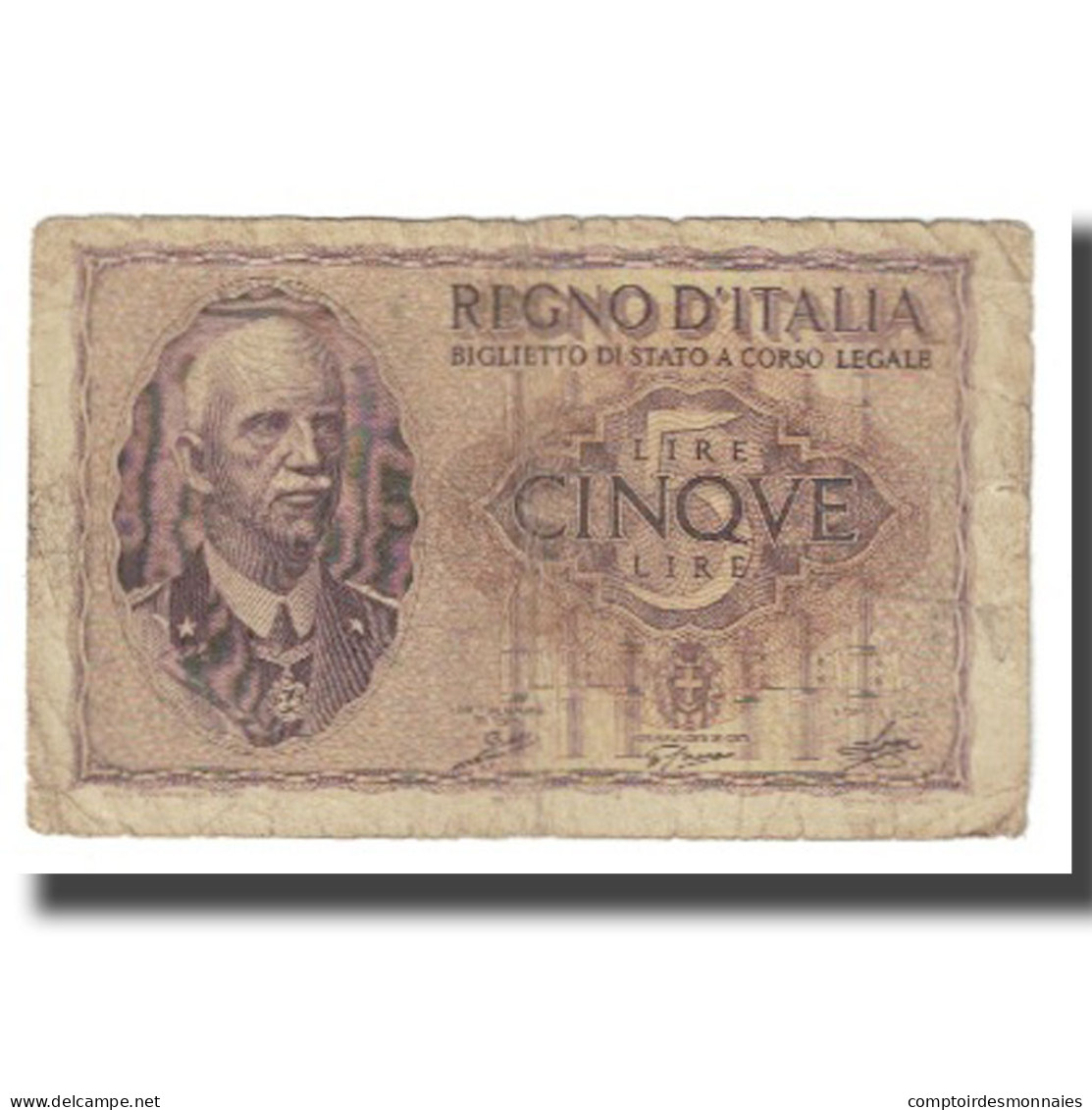 Billet, Italie, 5 Lire, KM:28, TB - Regno D'Italia – 5 Lire