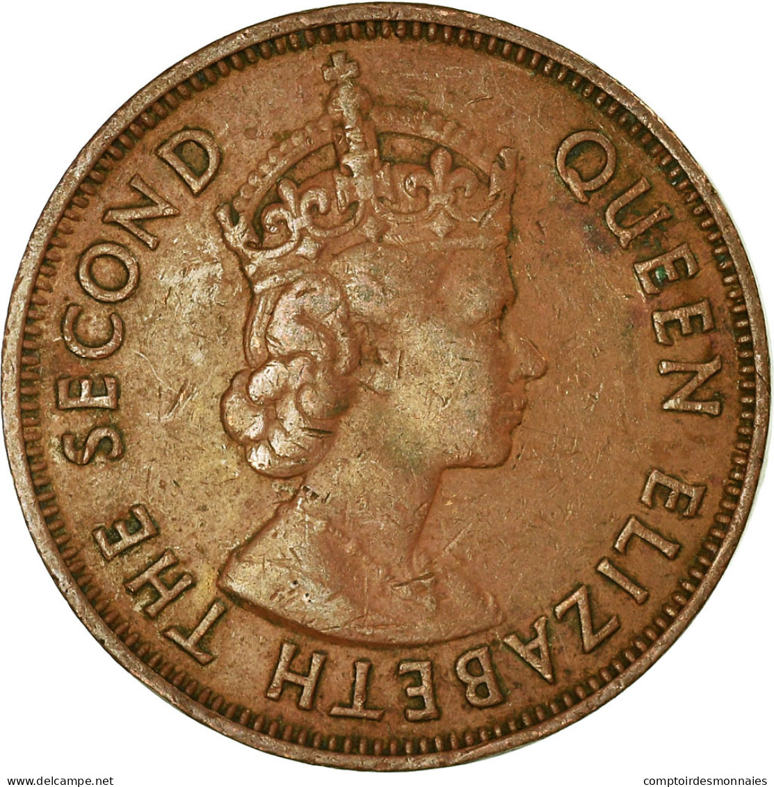 Monnaie, Mauritius, Elizabeth II, 5 Cents, 1975, TTB, Bronze, KM:34 - Mauritius