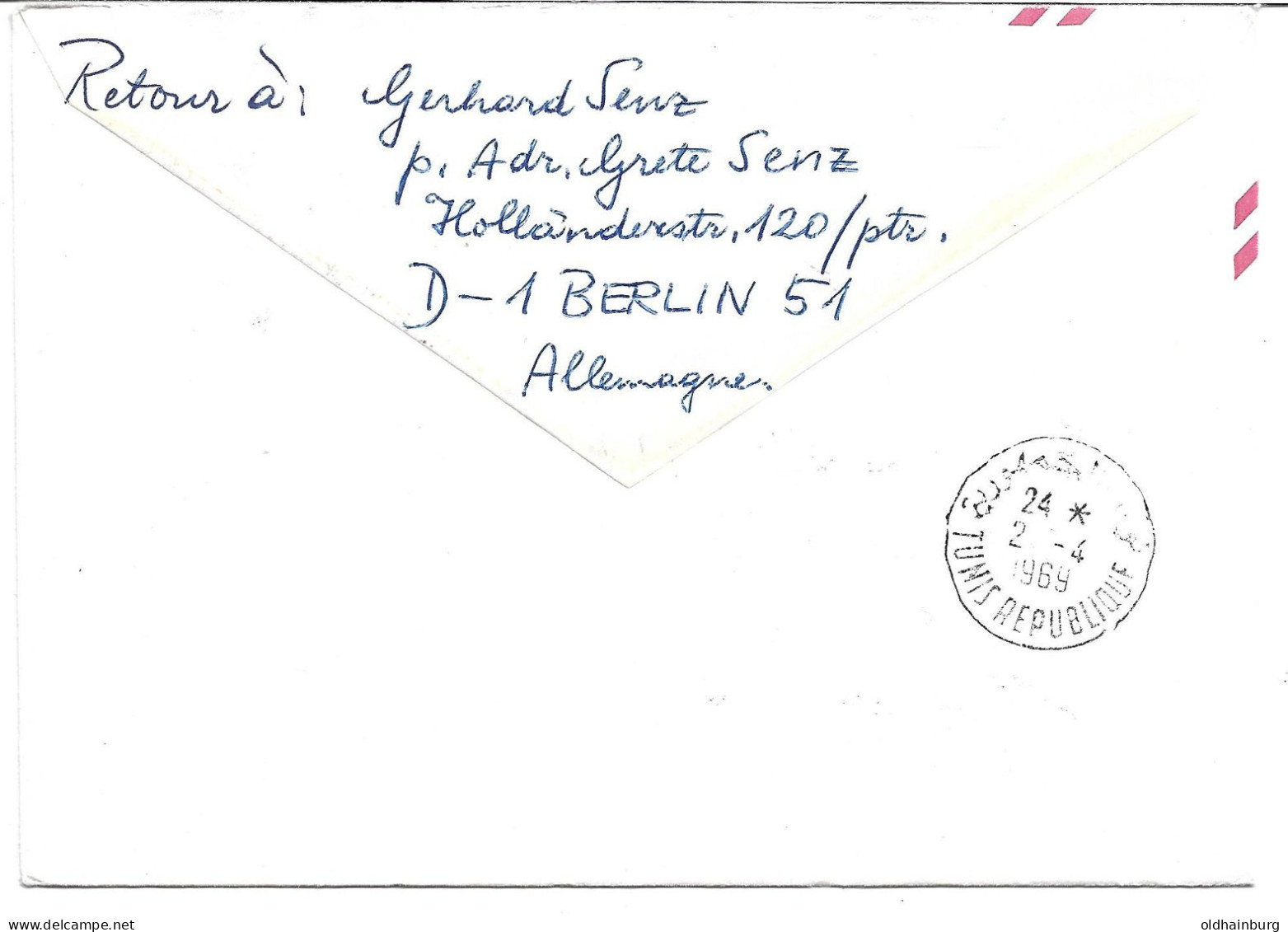 2361q: Malev- Erstflug Wien- Tunis 1969 Mit Österreich- Frankatur - Lettres & Documents