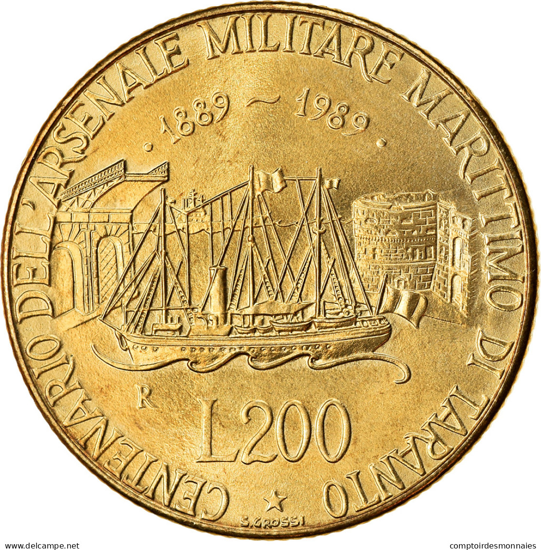 Monnaie, Italie, 200 Lire, 1989, Rome, SUP, Aluminum-Bronze, KM:130 - 200 Lire