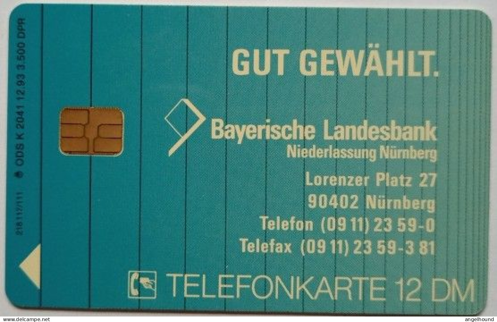 Germany 12DM MINT  ODS K 2041 12.93 3,500 Mintage - Bayerische Landesbank - K-Series: Kundenserie