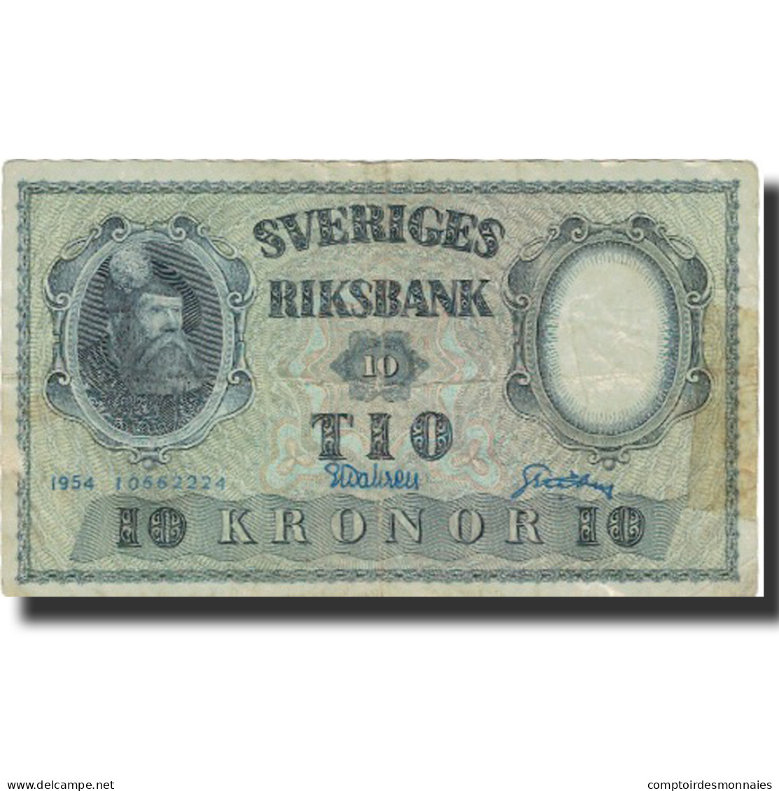 Billet, Suède, 10 Kronor, 1954, 1954, KM:43b, TB - Suède