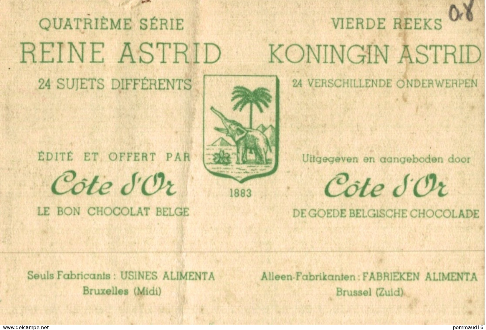 Chromo Côte D'Or, Quatrième Série Reine Astrid : Joyeuse Entrée à Gand 28/05/1928 - Côte D'Or