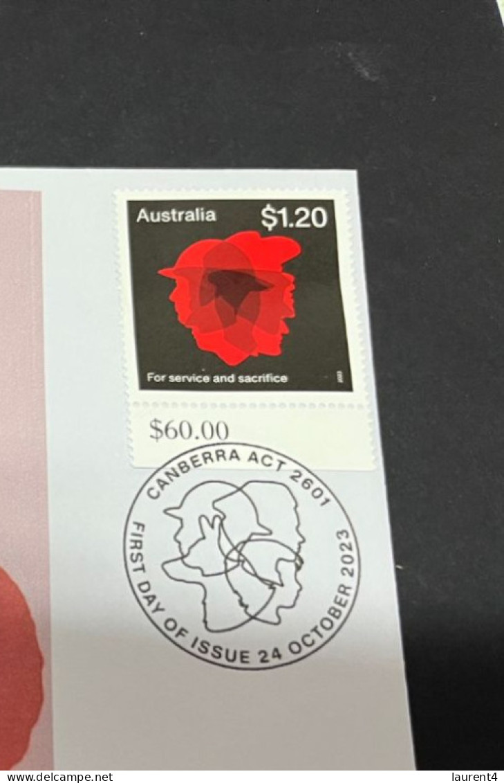 24-10-2023 (5 U 11) Stamps Released Today 24-10-2023 - Poppies Of Remembrance (red Poppy) - Storia Postale