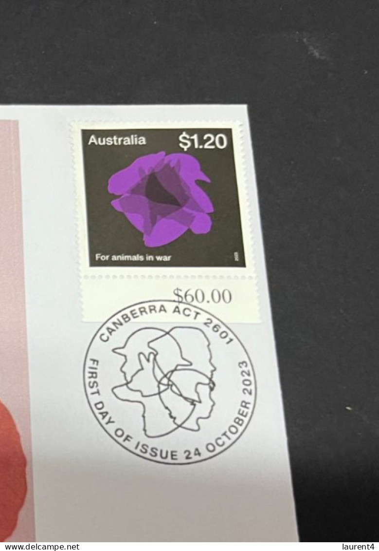 24-10-2023 (5 U 11) Stamps Released Today 24-10-2023 - Poppies Of Remembrance (purple Poppy) - Storia Postale