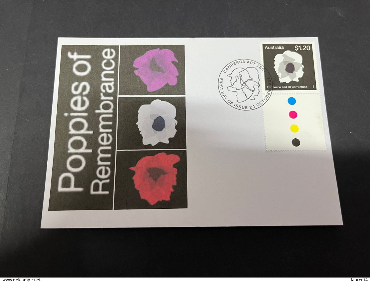 24-10-2023 (5 U 11) Stamps Released Today 24-10-2023 - Poppies Of Remembrance (white Poppy) - Covers & Documents