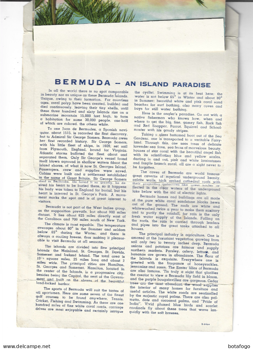 CARNET 18 PHOTOS BERMUDA  ISLANDS PHOTOS, Recto Et Verso (voir Timbre) En 1953! - Bermuda