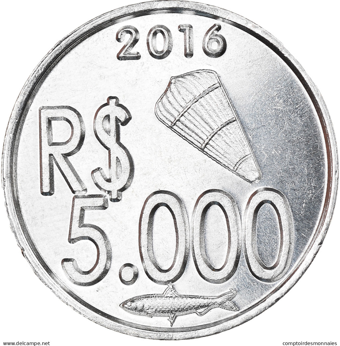 Monnaie, CABINDA, 5.000 Reais, 2016, SPL, Aluminium - Angola