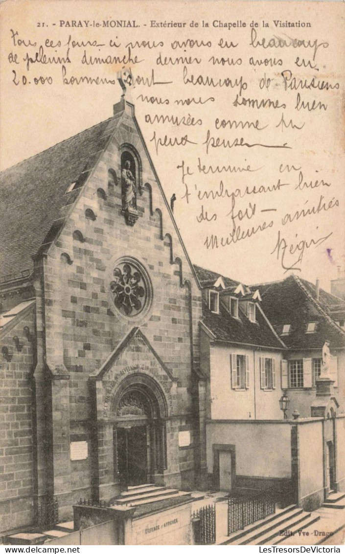 FRANCE - Paray Le Monial - Extérieur De La Chapelle De La Visitation - Carte Postale Ancienne - Paray Le Monial