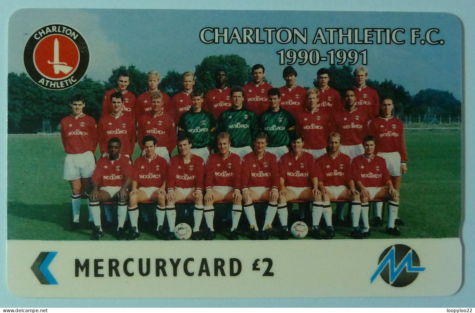 UK - Mercurycard - Charlton Athletic Football Club - £2 - Specimen Without Control - Mercury Communications & Paytelco
