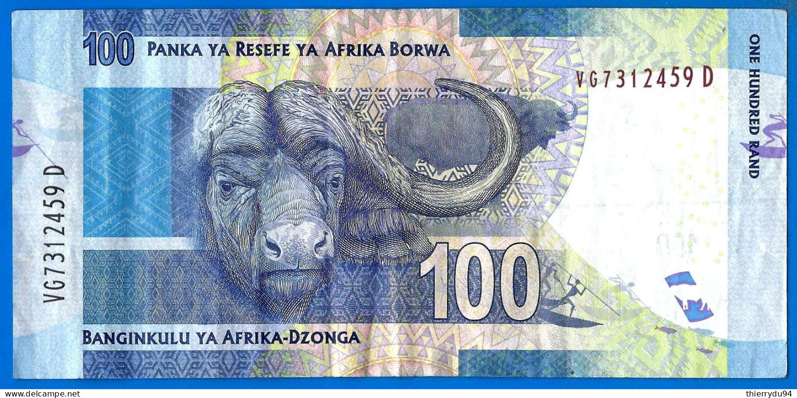 Afrique Du Sud 100 Rand 2015 Nelson Mandela Animal South Africa Que Prix + Port Billets Rands Paypal Bitcoin Crypto OK - Zuid-Afrika