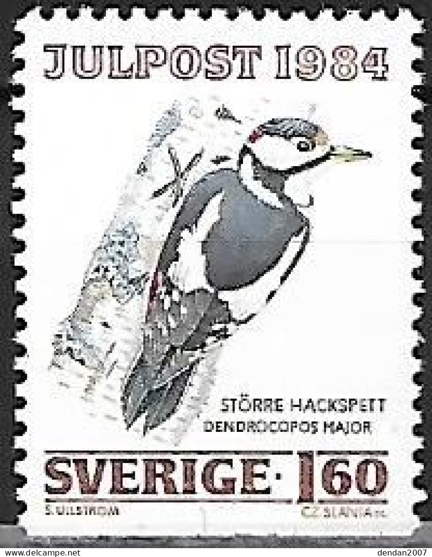 Sweden - MNH ** 1984 : Great Spotted Woodpecker  -  Dendrocopos Major - Pics & Grimpeurs