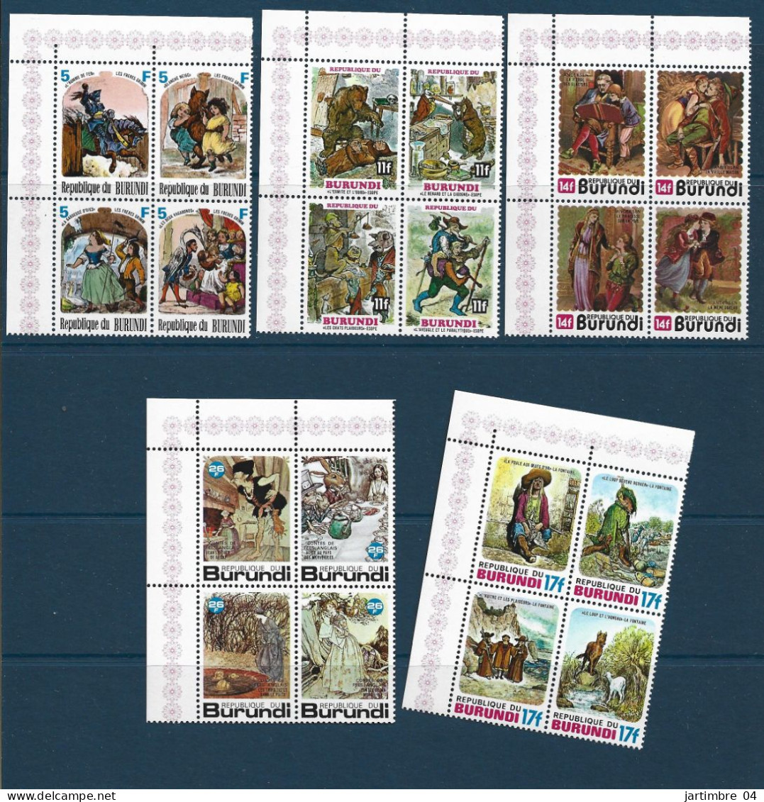 1977 BURUNDI 733-52** Contes Des Frères Grimm, Série Complète, Côte 85.00 - Unused Stamps