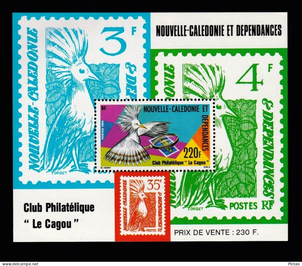 SSCF980- NOVA CALEDÓNIA 1985_ MNH (FILATELIA) - Hojas Y Bloques