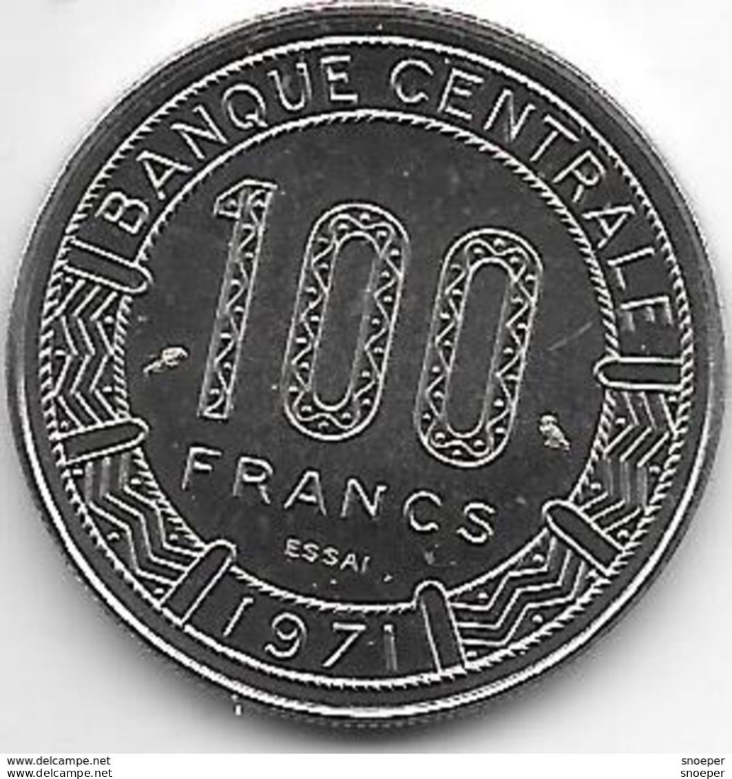 *cameroon 100 Francs 1971  Km E14 Unc  Essai !!!! - Kameroen