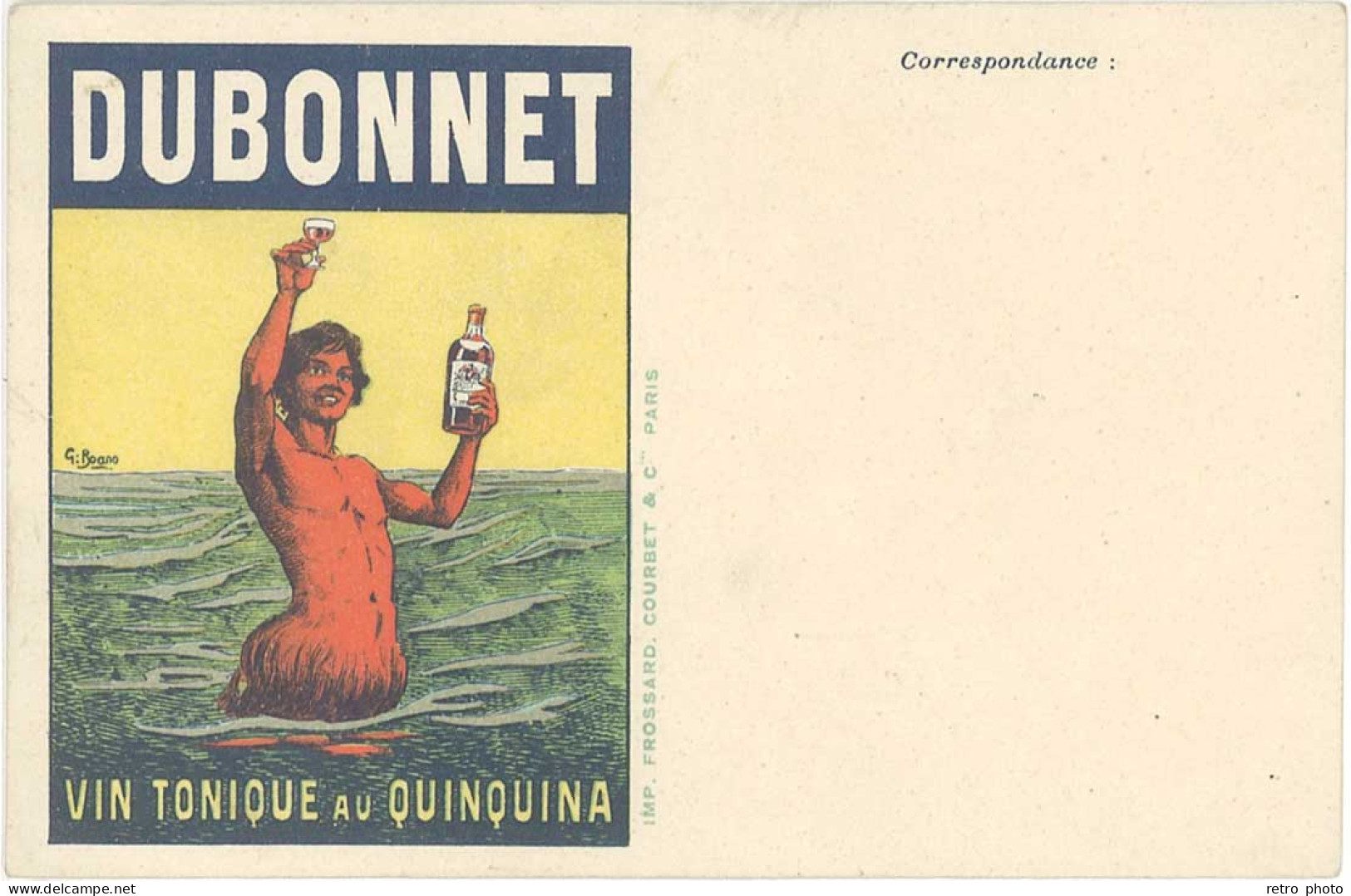 TB Dubonnet, Vin Tonique Au Quinquina, Signée Boano - Advertising