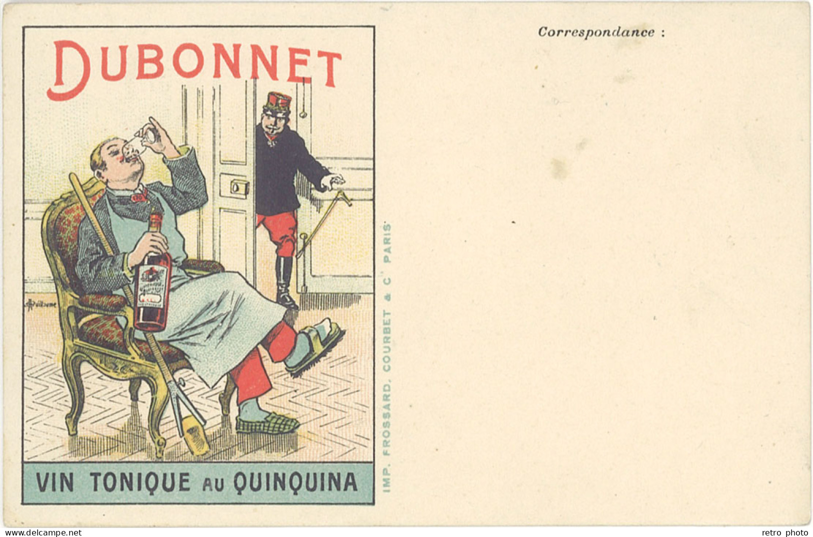 B Dubonnet, Vin Tonique Au Quinquina, Signée Guillaume - Advertising