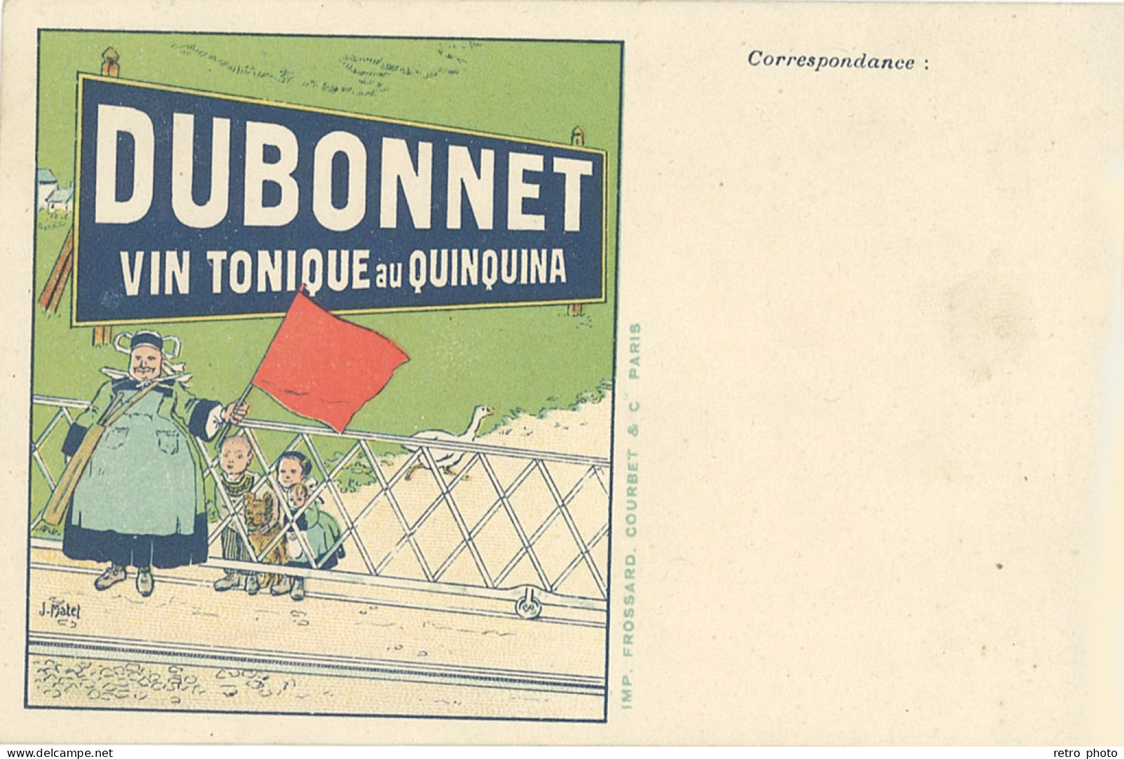 B Dubonnet, Vin Tonique Au Quinquina, Signée Matel - Publicité