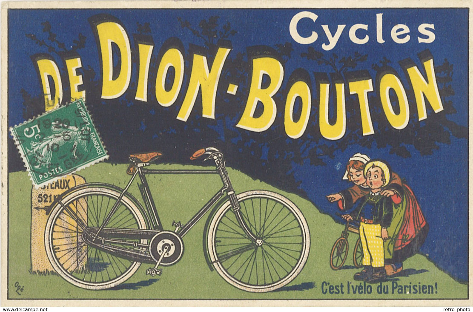 B Cycles De Dion-Bouton, Signée Ogé - Werbepostkarten