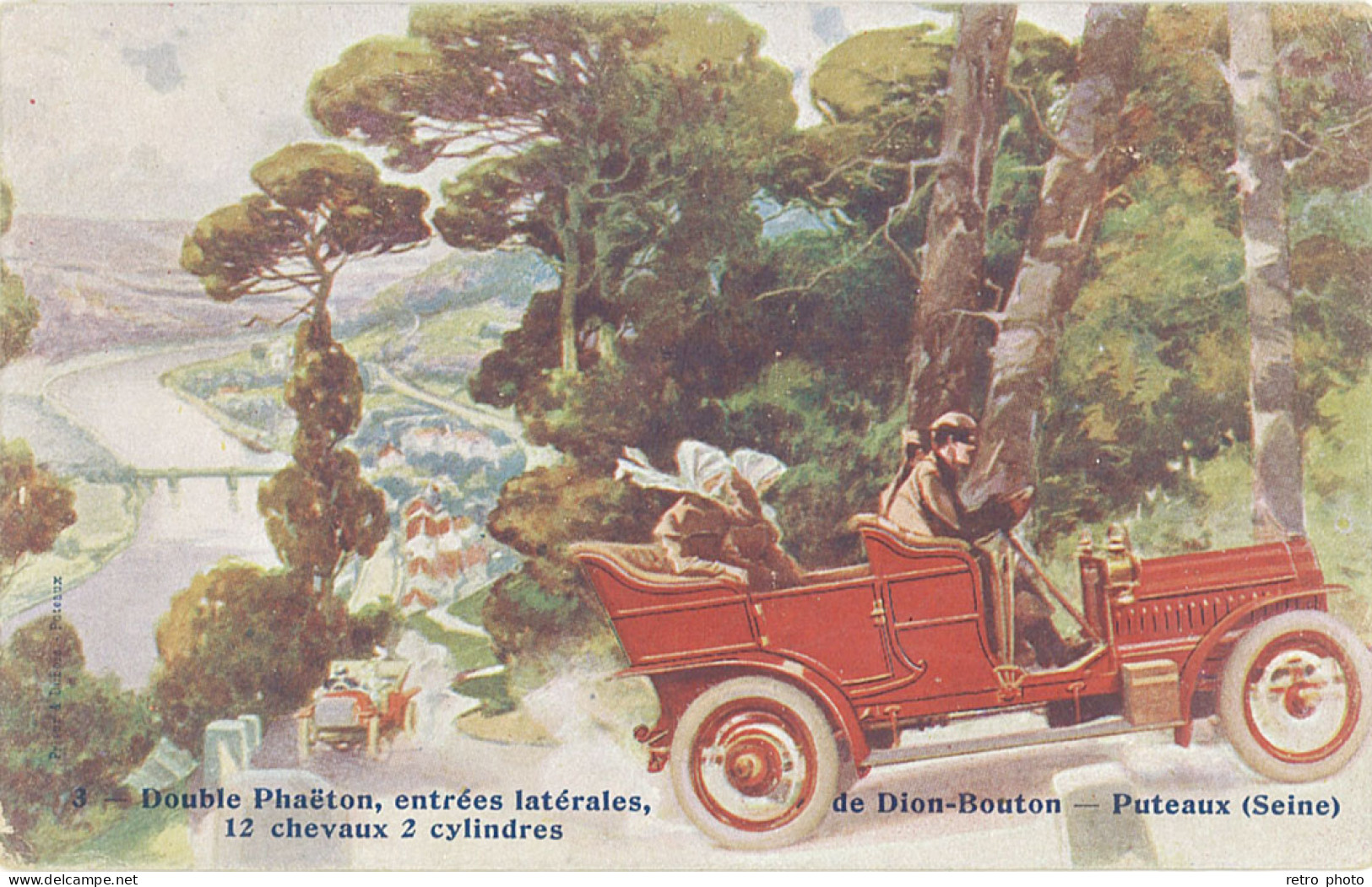 B Automobile De Dion-Bouton, Puteaux (Seine), Double Phaëton - Publicité