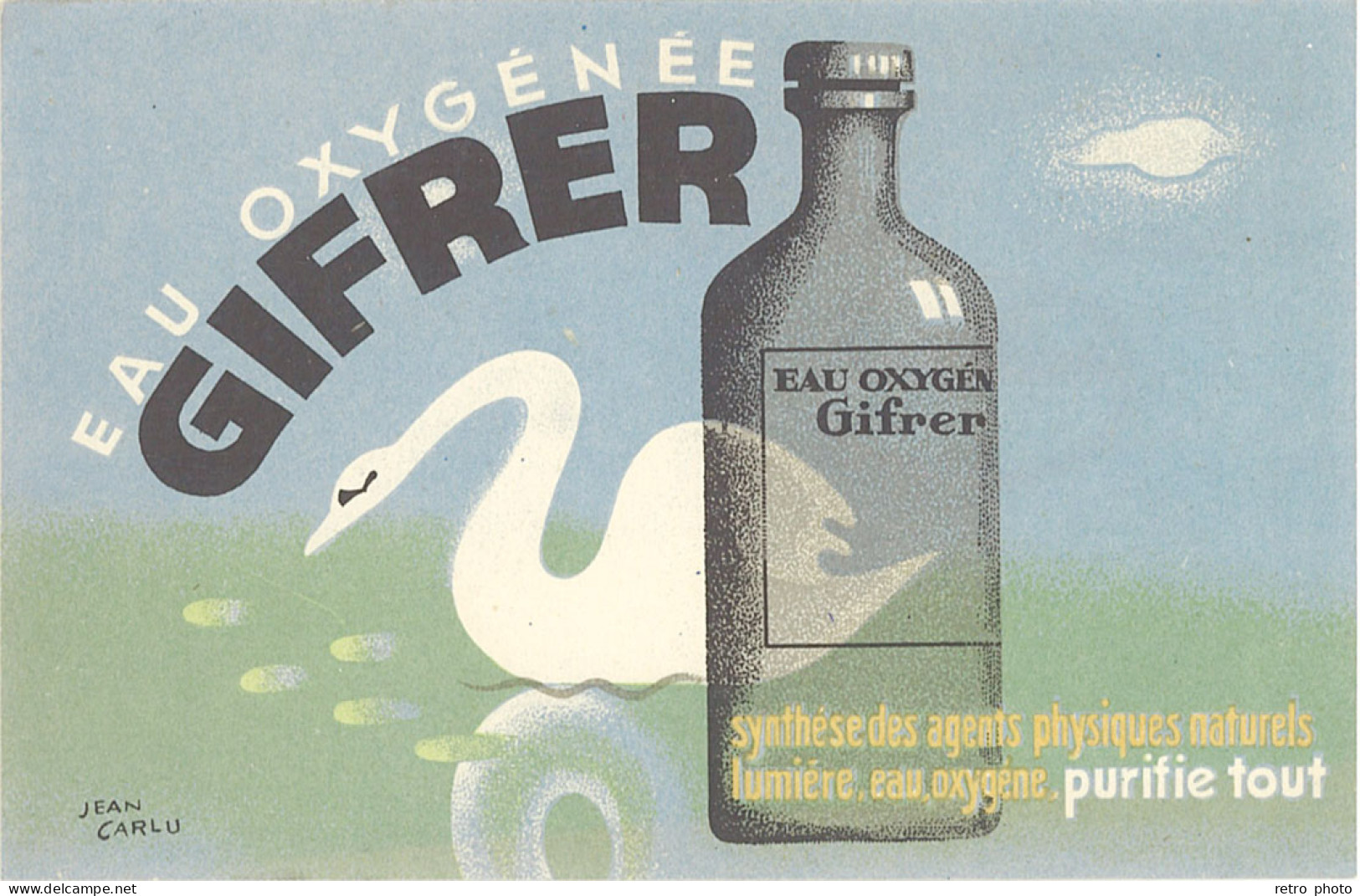 TB Eau Oxygénée Gifrer, Signée Jean Carlu - Advertising