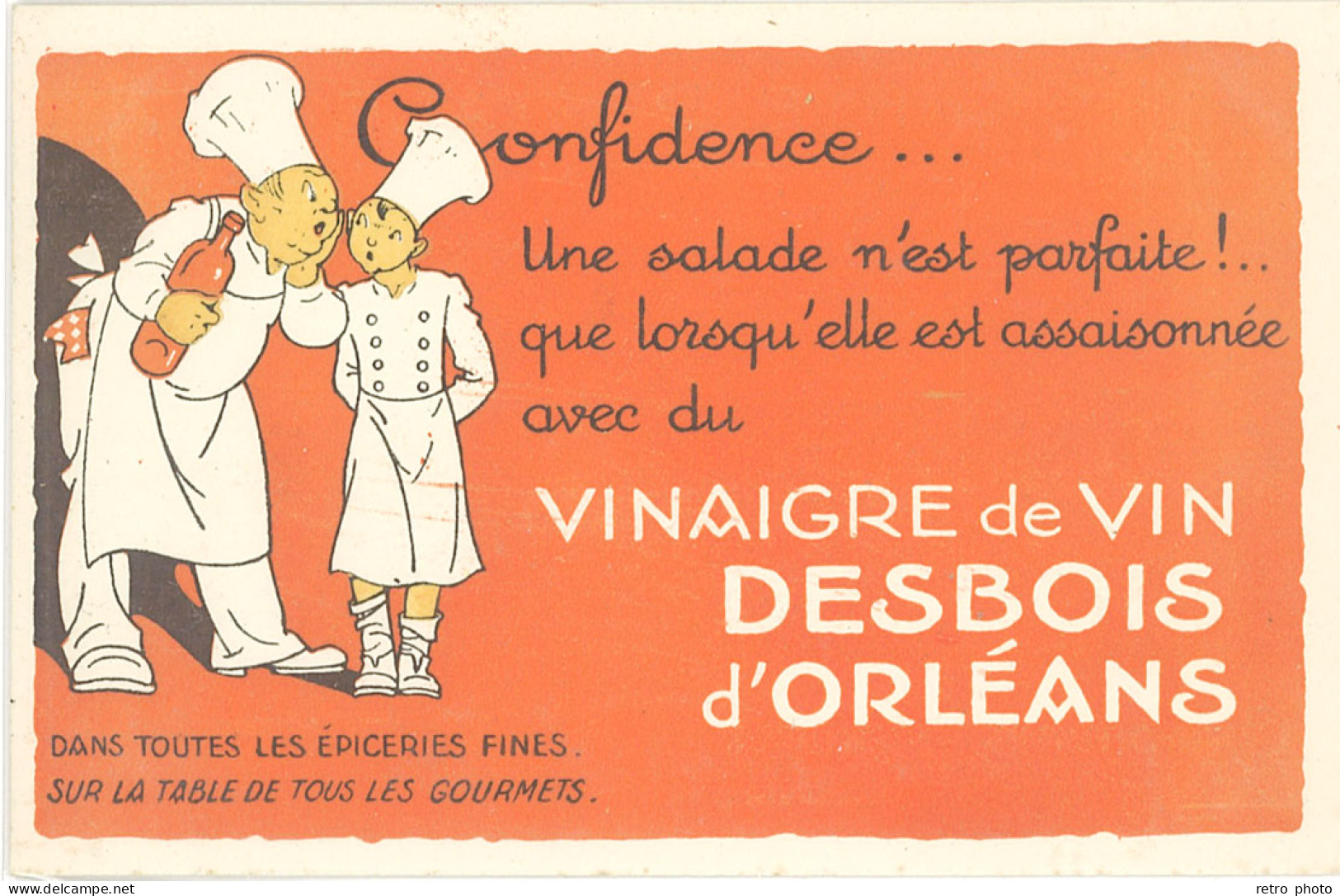 TB Vinaigre De Vin Desbois D’Orléans - Publicité