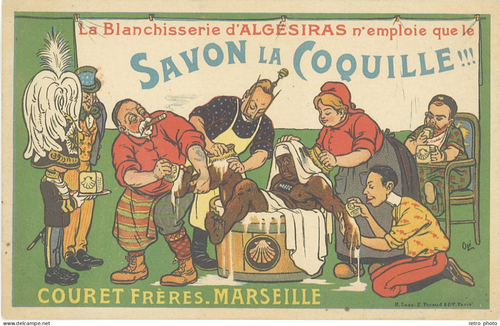 TB Savon La Coquille !!!!, Couret Frères, Marseille, Signée Ogé - Reclame