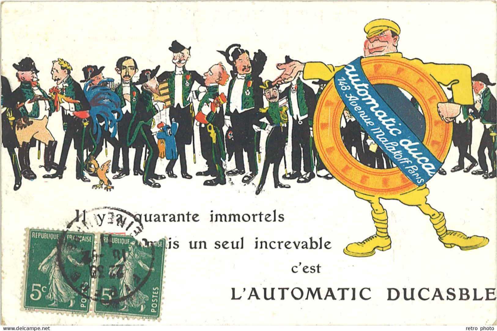 B L’Automatic Ducasble à Air Libre, Pneu - Werbepostkarten