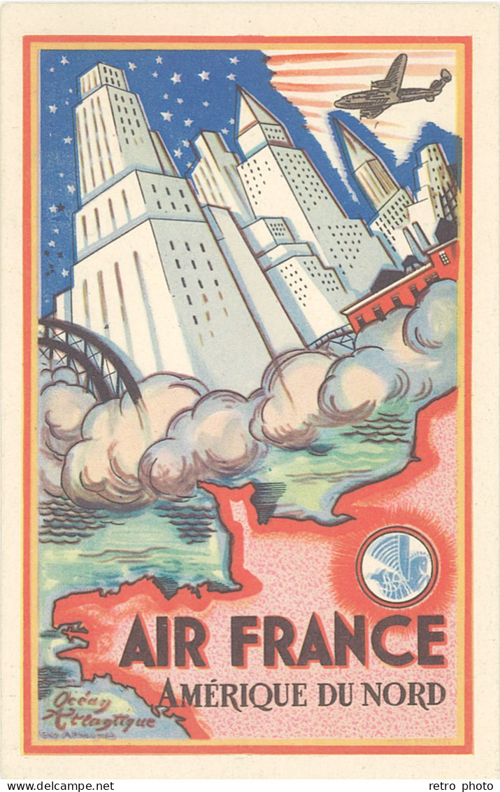 TB Air France Amérique Du Nord, Signée - Publicité