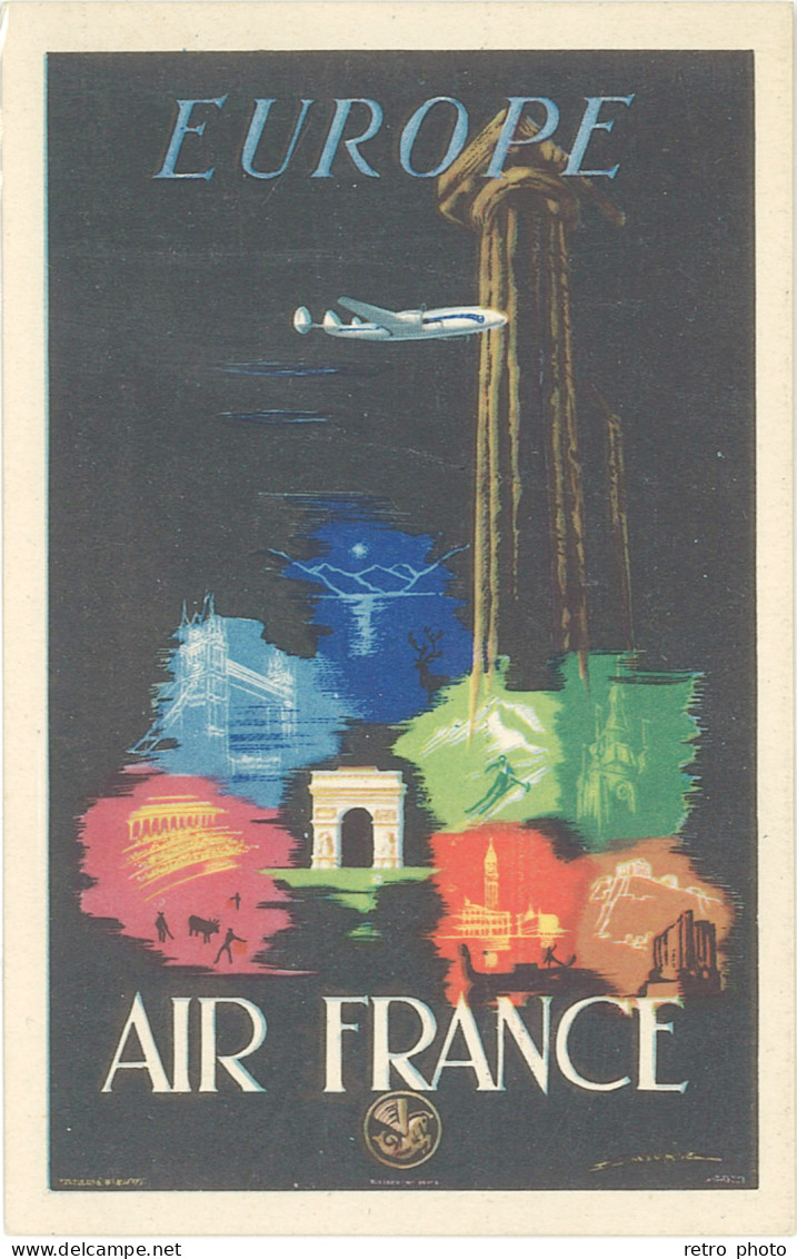 TB Air France, L’Europe - Werbepostkarten