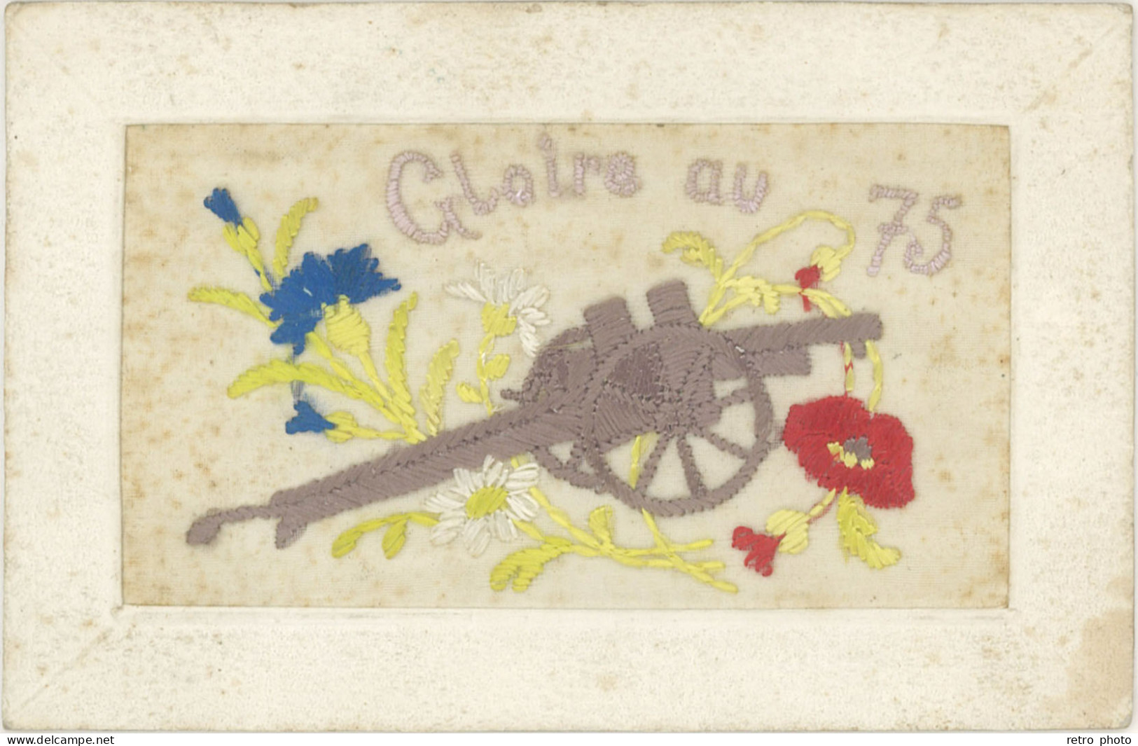 LD Brodée, Gloire Au 75 ( Canon , Patriotique ) - Embroidered