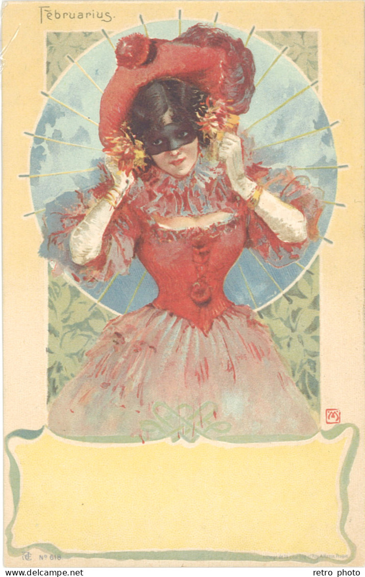 TB Femme Période Art Nouveau, Februarius - Andere & Zonder Classificatie