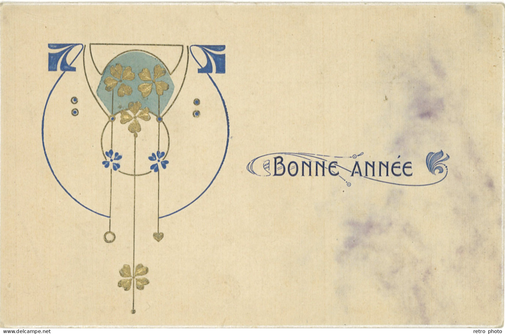 B « Bonne Année », Art Nouveau - Sonstige & Ohne Zuordnung