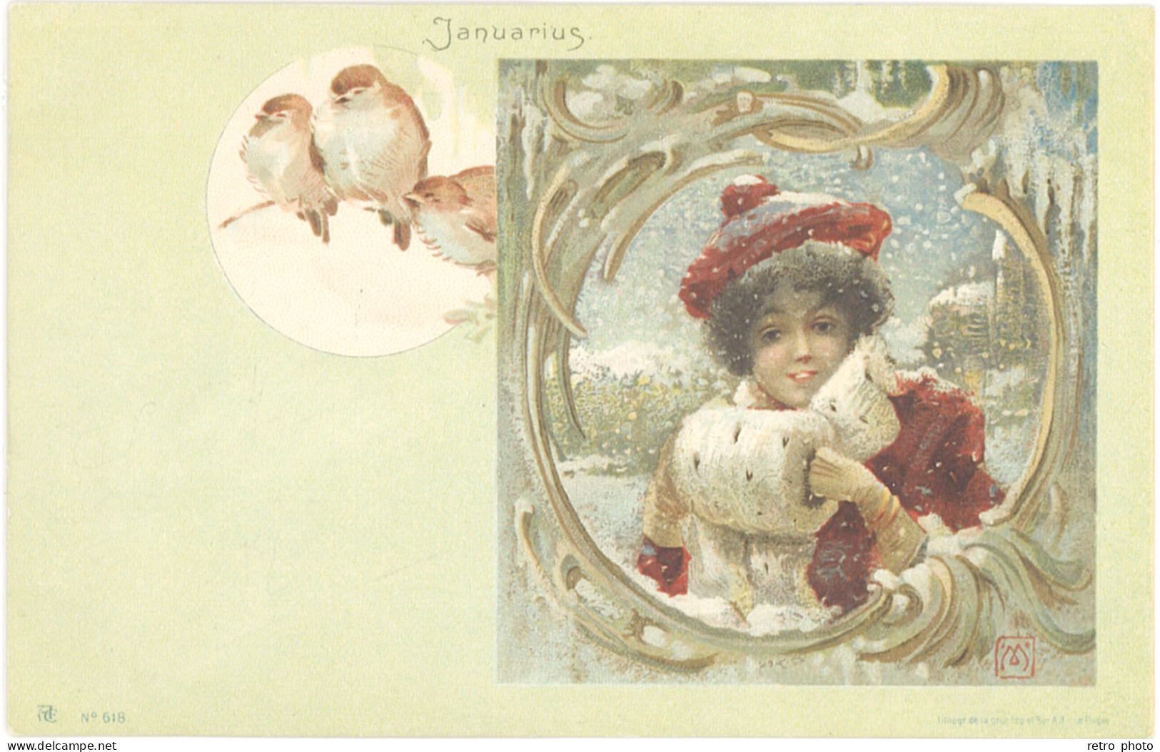 TB Femme Période Art Nouveau, Januarius - Autres & Non Classés