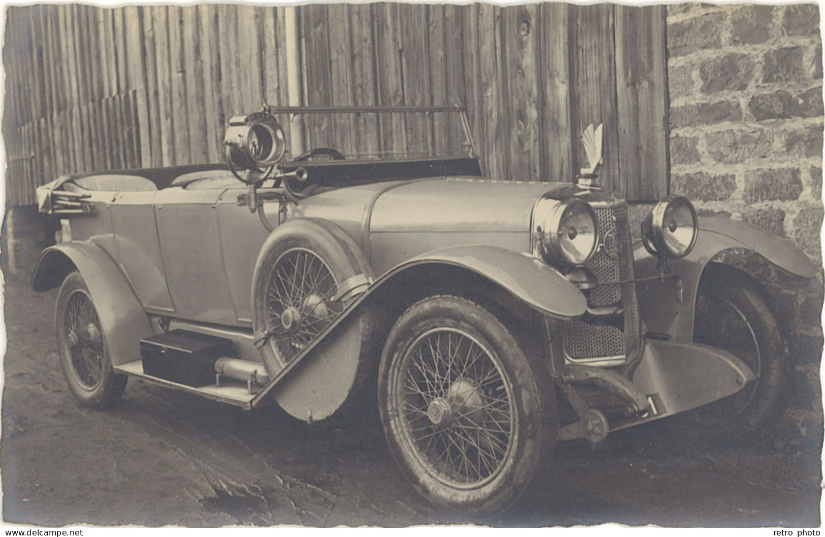 TB Automobile – Carte-photo Panhard X26 1914, Mascotte - Turismo