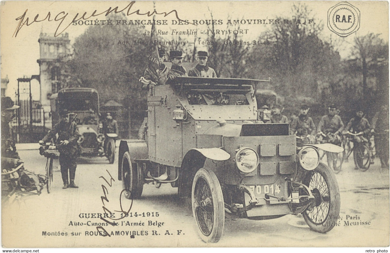 B Militaire – Société Françaises Des Roues Amovibles R.A.F. - Andere & Zonder Classificatie